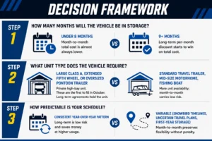 Decision framework for vehicle storage