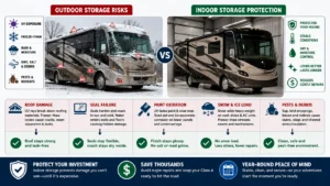 Outdoor vs indoor rv storage protection